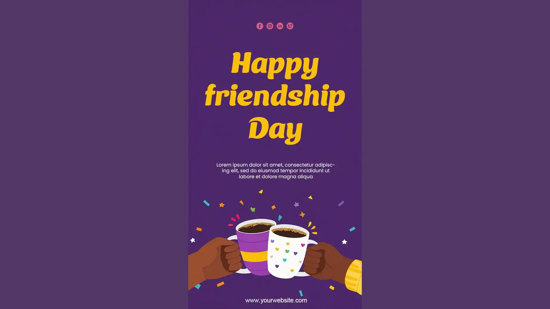 Friendly Cheers with Coffee Instagram Story for Friendship Day image